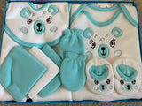 Newborn Teddy Bear Fleece Gift Set (8pcs)