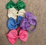 Super Soft Elastic Big Bow Headband Set (5pcs)