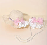 Pre-Order Butterfly Floral Straw Hat with Bag
