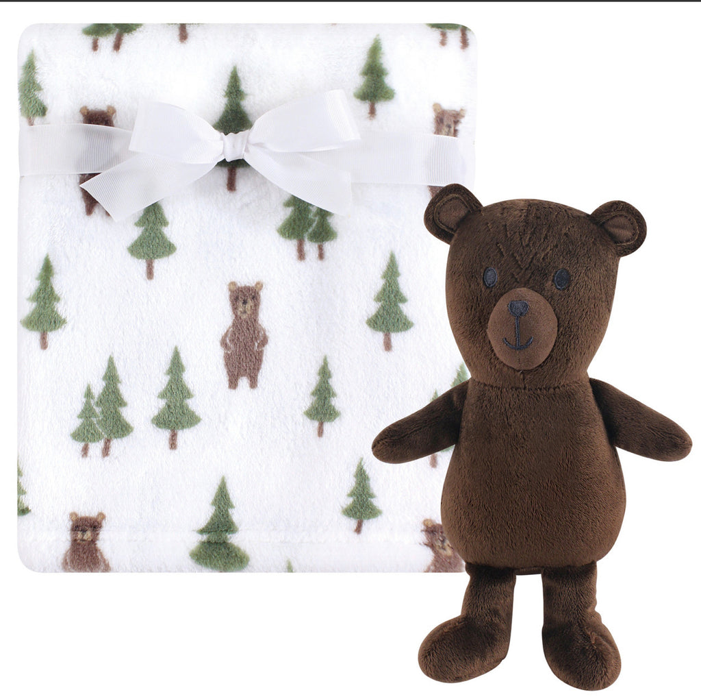 Hudson Baby Fleece With Plush Toy