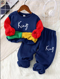 King Multi Sweatshirt & Trouser Set (2pcs)