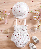 Pre-Order Heart Pleated Romper With A Hat