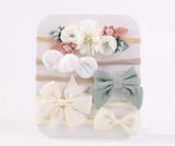 Pre-Order Solid Color Bow Headband Set (5pcs)