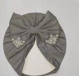 Three Pearl Bow Cap