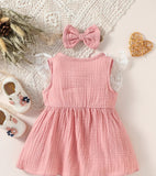Pre-Order Vintage Dress With Bowknot Headband