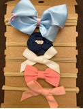 Super Soft Elastic Bow Headband Set (5pcs)