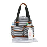 Black Stripes Baby Diaper Bag Pack