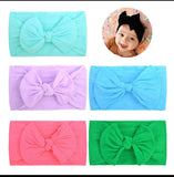 Pre-Order Plain Fabric Bow Headband Set (Pack of 5)