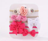 Pre-Order Solid Color Bow Headband Set (5pcs)