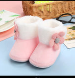 Pre-Order Furry Flower Ankle Boots