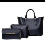 PU Leather Ladies Handbag (3 pieces)