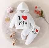 White Fleece Hoodie Set (2pcs)