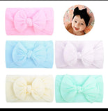 Pre-Order Plain Fabric Bow Headband Set (Pack of 5)