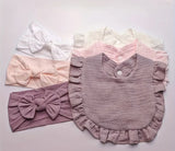 Pre-Order Soft & Stretchy Bib Set With Headbands (6pcs)