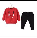 Red Apple Sweatshirt & Trouser Set