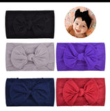 Pre-Order Plain Fabric Bow Headband Set (Pack of 5)