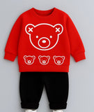 Red Bear Sweatshirt & Trouser Set (2pcs)