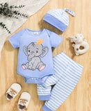 Pre-Order Little Elephant Romper Set+Hat