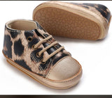 Leopard Print Shoes With Rubber Sole