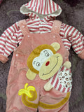 Monkey Padded Dungaree With Hoodie Inner