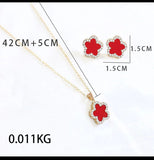 Pre-Order Four Clove Earring & Pendant Set