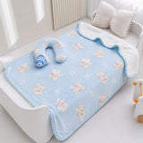 Cartoon Blue Blanket With A Neck Pillow