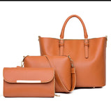 PU Leather Ladies Handbag (3 pieces)