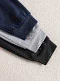 3pcs Solid Color Sweatpants/Trousers