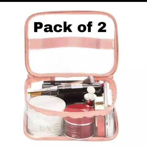 Pack of 2 Transparent Makeup Organizer