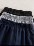 3pcs Solid Color Sweatpants/Trousers