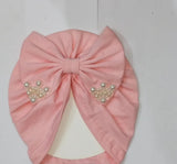 Three Pearl Bow Cap