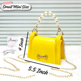 Pearl Handle Fiber Mini Bag