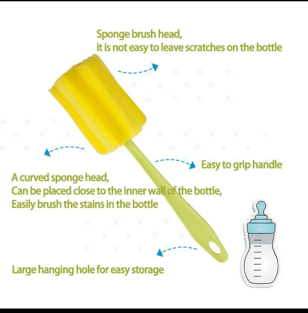 Long Handle Sponge Brush For Baby Bottle/Glass