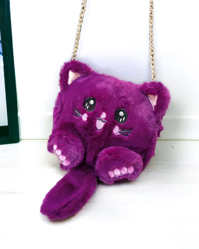 Plush Cat Crossbody Bag