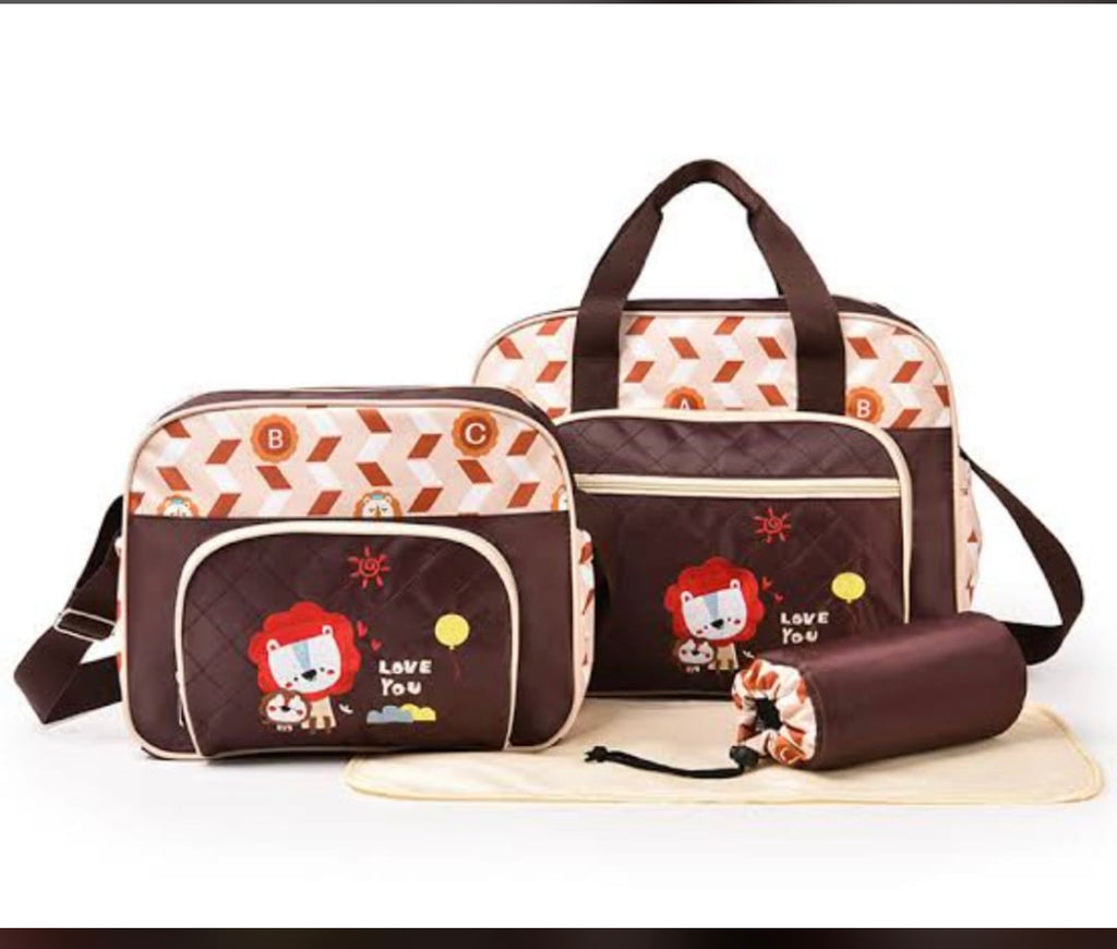 Animal Pattern Diaper Bag Set