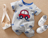 Grey Car Short Legs Romper