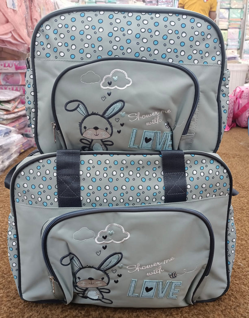 Rabbit Dotted Baby Diaper Set