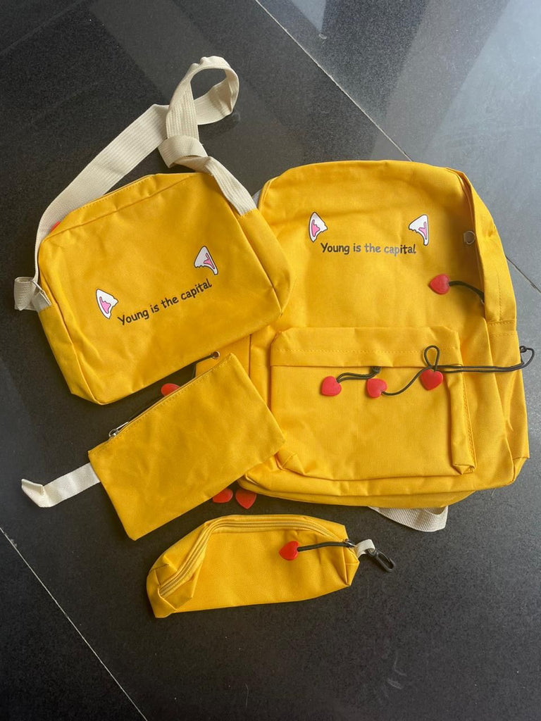 4 pcs Multi Purpose Backpack/School Bag/Travel Bag