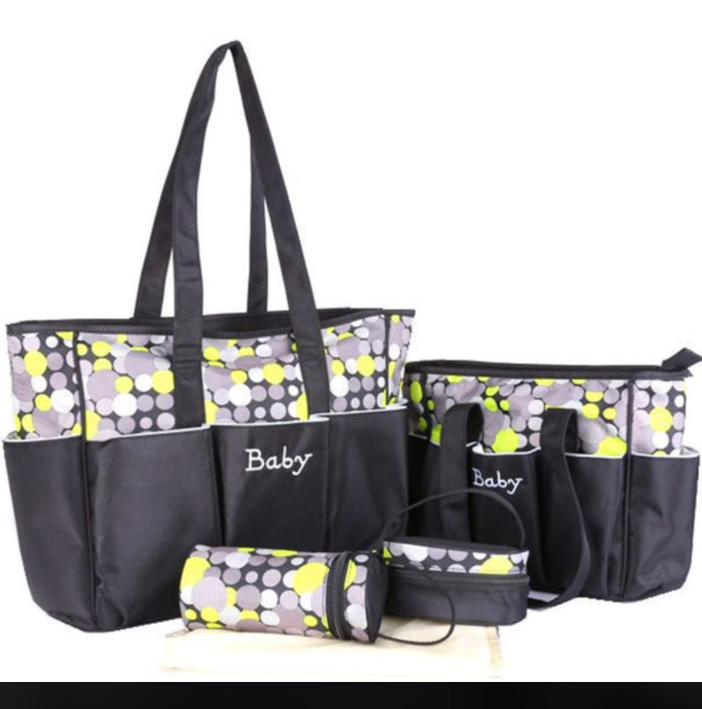 Polka Pattern Diaper Bag Set