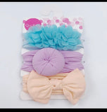 Chiffon Flower Headband Set (3pcs)