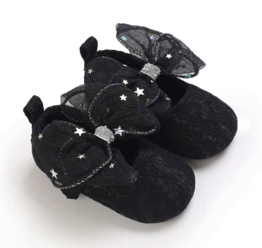 Starry Lace Bow Shoes