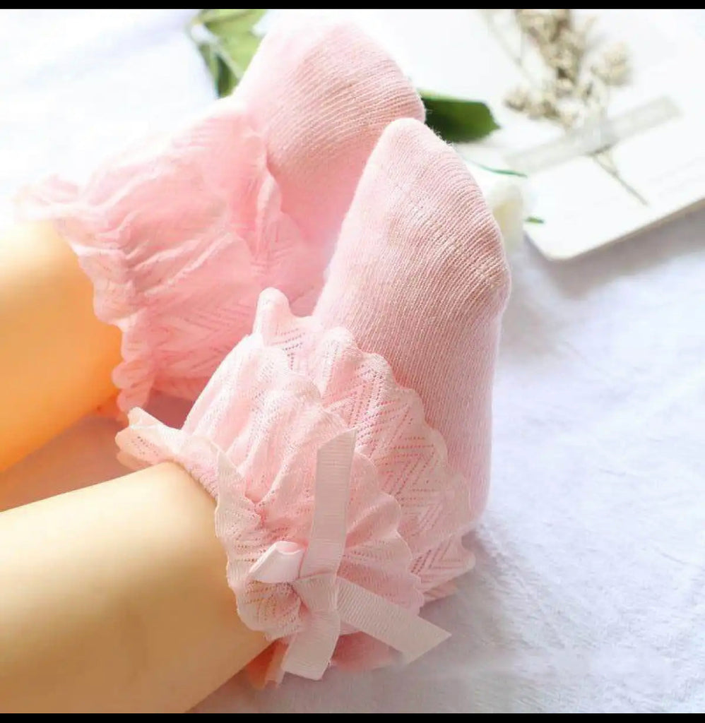 Lace Bow Socks (Pack of 2)