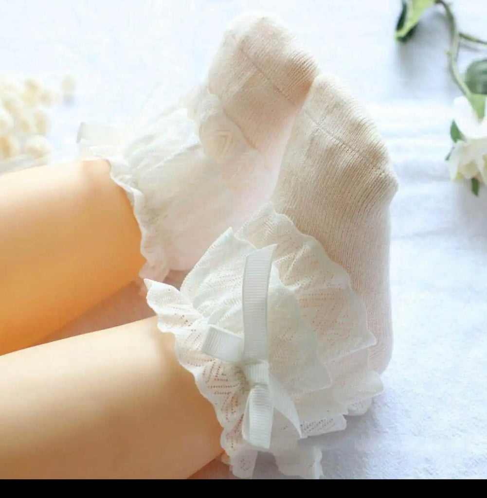 Lace Bow Socks (Pack of 2)