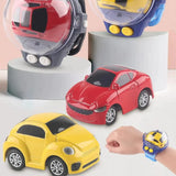 Mini Remote Control Car Watch USB Charging Watch Car Toy Dustproof