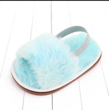 Fur Sandal With Rubber Sole