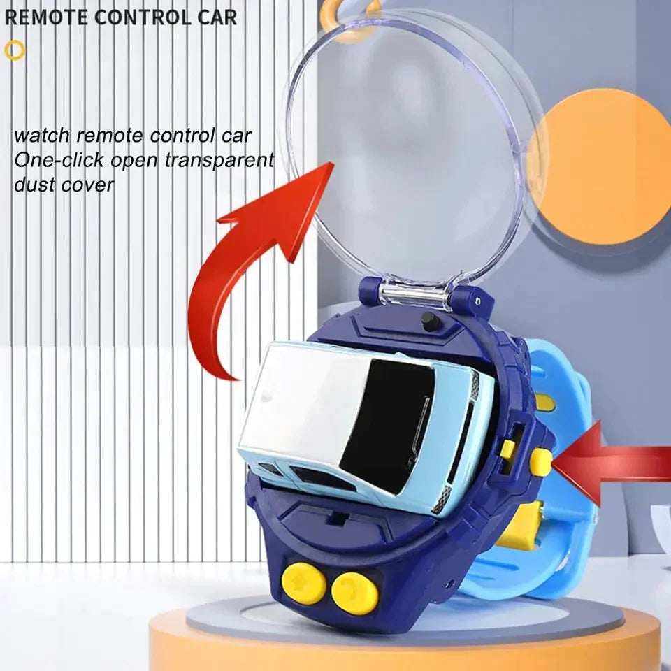 Mini Remote Control Car Watch USB Charging Watch Car Toy Dustproof