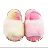 Fur Sandal With Rubber Sole