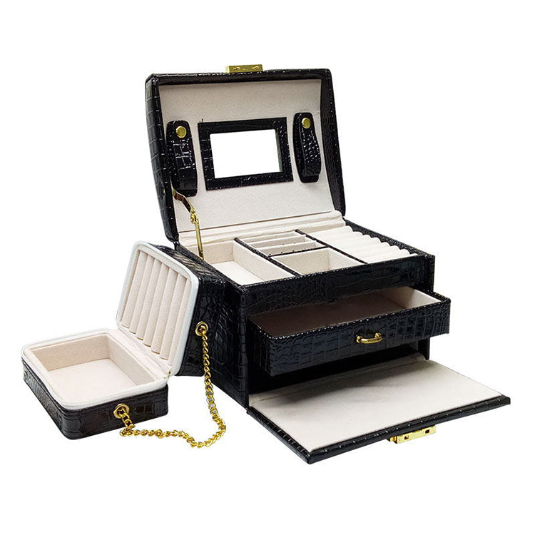 Pu Leather Velvet Luxury High-end Drawer Jewelry Box