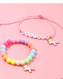 Candy Color Unicorn Bracelets (2pcs)