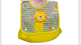 Baby Bib With Soft Plastic Tray Detachable